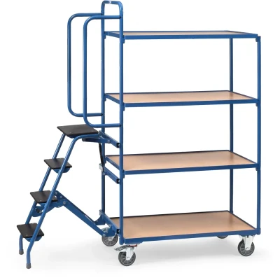 Afbeelding van fetra 2108 Orderpickwagen Staal Poedercoating Laadvermogen (max.): 400 kg Stralend blauw (RAL 5007)