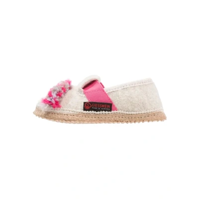 Afbeelding van Giesswein Trabening Einhorn Pantoffels Offwhite voor kinderen, Maat: 28, Vilten schaapswol