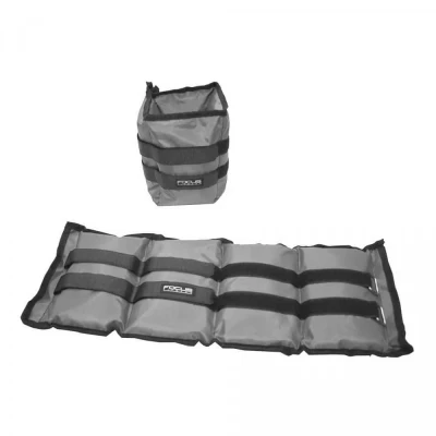 Afbeelding van Focus Fitness Pols /enkelgewichten Ankle Weights 2 x 3 kg Grijs Gewichten Verstelbaar