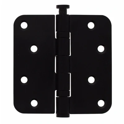 Afbeelding van Intersteel Kogellagerscharnier afgerond 3.5&quot; (89x89x2,5mm) mat zwart