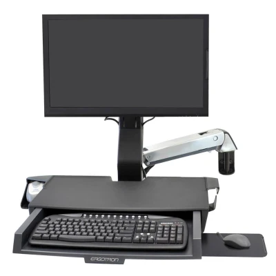 Afbeelding van Ergotron StyleView Sit Stand Combo Arm with Worksurface, 14,5 kg, 61 cm (24&quot;), 75 x mm, 100 mm