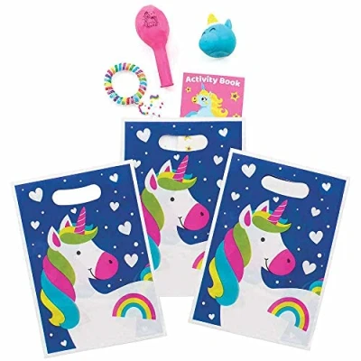 Afbeelding van Baker Ross FC976 Regenboog Unicorn Partij Loot Bags Pack van 10, Party zakken voor kinderen partij, verjaardag benodigdheden,