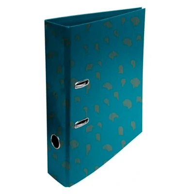 Afbeelding van Exacompta Ref. 53450E Doos van 10 Prem&#039;Touch NeoDeco ordners rug 80 mm mechanisch grijpoog buitenafmetingen 32 x 29 cm A4 formaat gesorteerd