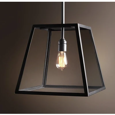 Afbeelding van Boston Filament Vintage Industriele Hanglamp Glas Zwart