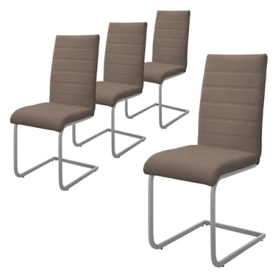 Afbeelding van Set van 4 eetkamerstoelen Levi kunstleer ML Design