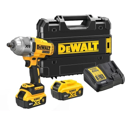 Afbeelding van DeWalt DCF900P2T QW 18V XR Brushless 1/2&quot; Heavy Duty Slagmoersleutel frictiering met 2x 5.0Ah accu en lader in TSTAK koffer