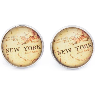 Afbeelding van Manchetknopen Kaart van New York