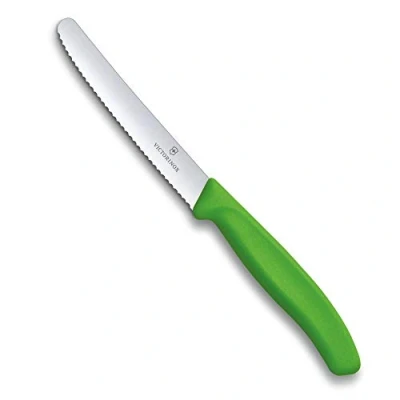 Afbeelding van Victorinox gekarteld tomatenmes groen 11cm