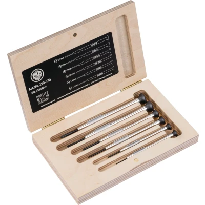 Afbeelding van Kukko Set precisieschroevendraaiers 6 delig sleuf / PH 1 stuk 250 570