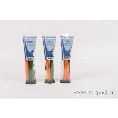 Afbeelding van Kortpack 100 Kabelbinders In 4 Kleuren En Diverse Maten (100 Stuks)