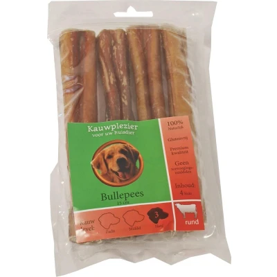 Afbeelding van Natuurlijke snack zak a 4 bullepezen 15 cm Gebr. de Boon