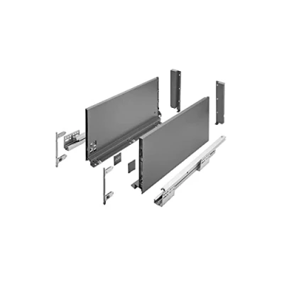 Afbeelding van GTV AXISPRO lade voor het openen van 350mm antraciet ladesysteem eenvoudige montage Push to open Vrije toegang belasting tot 40 kg hoogte: 200 mm