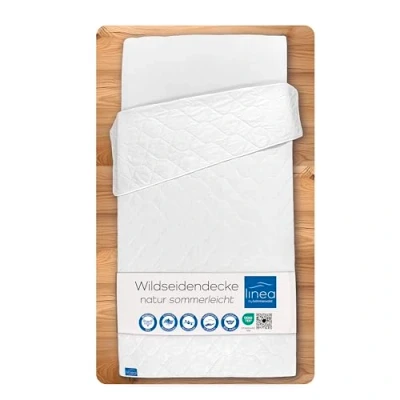 Afbeelding van Böhmerwald Natuurlijke deken van wilde zijde, geschikt voor mensen met allergieën, 100% vulgewicht: 825 gr., warmteklasse: licht, afmetingen: 200 x cm, Oeko Tex ® Standard 100