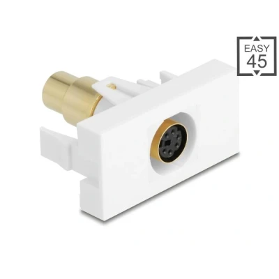 Afbeelding van Delock Easy 45 Modul Mini DIN 6 Pin Buchse zu vergoldet weiß