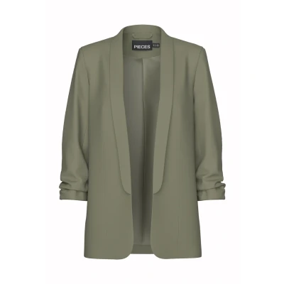 Afbeelding van Pieces Pcbosella 3/4 Blazer, Dames, Maat: Medium, Deep green