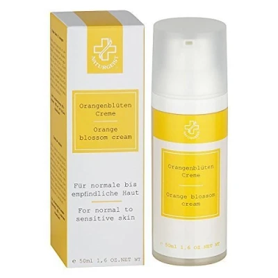 Afbeelding van Hagina Sensitive Line Oranjebloesemcrème 50 ml, rustgevende en hydraterende crème met licht vetkarakter, voor normale tot gevoelige huid gemengde