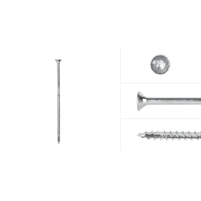 Afbeelding van Spaanplaatschroeven Verzinkt 5 x 120 mm Torx 25 met snijpunt Doos 200 Stuks