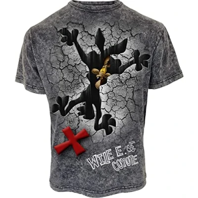 Afbeelding van Spiral Looney Tunes Heren Tshirt XXL COYOTE MISSED THE SPOT Zwart/Grijs