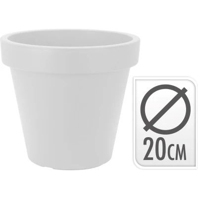 Afbeelding van Nampook 3 stuks Bloempot ek rond 20cm wit