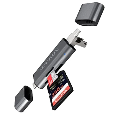 Afbeelding van ICY BOX IB CR200 C, SD/microSD USB 2.0 Card Reader mit Type C® &amp; A und Micro B Anschlüs stick C Antrac