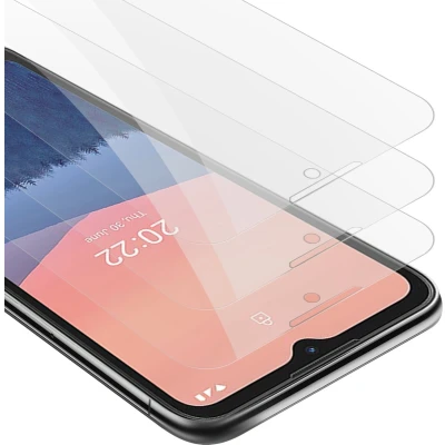 Afbeelding van Cadorabo 3x Screenprotector geschikt voor Nokia C21 Beschermende Pantser Film in KRISTALHELDER Getemperd (Tempered) Display beschermend glas 9H hardheid met 3D Touch