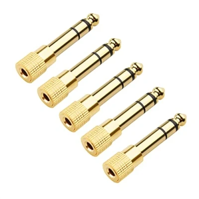 Afbeelding van Cable Matters 5 pack 6,35 mm naar 3,5 koptelefoonadapter