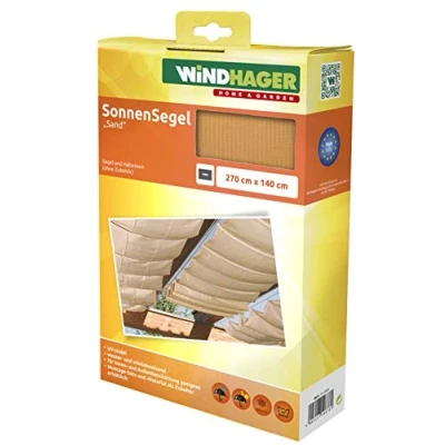 Afbeelding van Windhager Luifel voor kabelspantechniek, serre en terrassen schaduw, kabelspanluifel, 270 x 140 cm, 10876