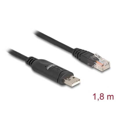 Afbeelding van Delock Adapter USB 2.0 Typ A Stecker zu 1 x Seriell RS 232 RJ45 Stecke