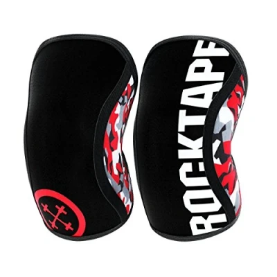 Afbeelding van Rocktape Assassins kniebeschermers voor dames en heren, 5 mm, camouflage rood