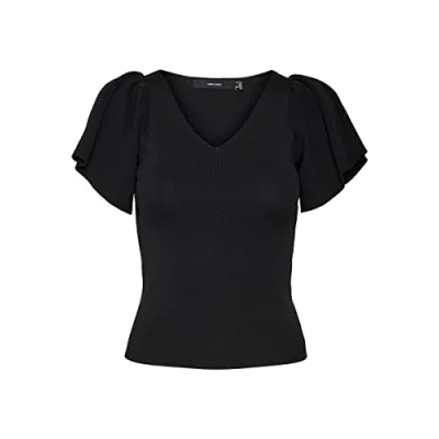Afbeelding van VERO MODA top VMGINNY met plooien zwart