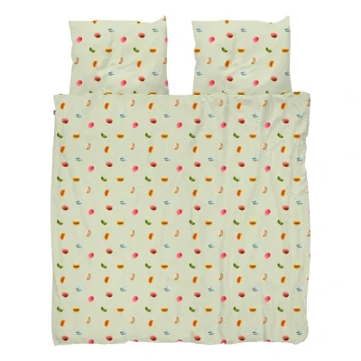 Afbeelding van Dekbedovertrek SNURK Macarons Green Percal 240 x 200 / 220 cm Lits Jumeaux