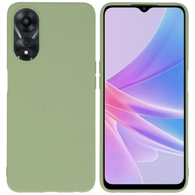 Afbeelding van Oppo A78 Hoesje Siliconen en TPU (zacht) iMoshion Softcase/Backcover Groen Telefoonhoesje