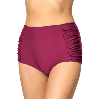 Afbeelding van Merry Style Dames Zwembroek Bikinibroekje Elastische tailleband Polyamide &amp; Elastaan Wijn rood (5288) 42 MS MS10 119 SL