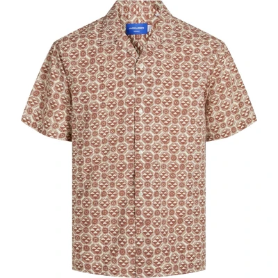 Afbeelding van Jack &amp; Jones Jorluke Resort Overhemd, Heren, Maat: Large, Maple syrup