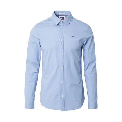 Afbeelding van Tommy Jeans Herenhemd Original Stretch Slim Fit, blauw (lavendelglans), 3XL grote maten tall