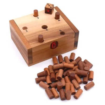 Afbeelding van Eindelijk de 6 Een grappig dobbelspel van hout, eenvoudige regels, voor kinderen en volwassenen, model: premium