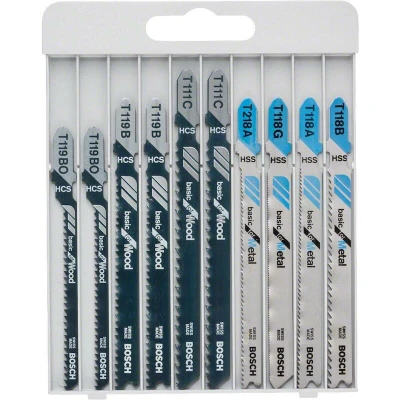 Afbeelding van Bosch 10 delige decoupeerzaagbladenset Basic