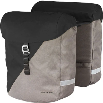 Afbeelding van Racktime Dubbele Fietstas Vida 2.0 Adapter 24 Liter Zwart/grijs