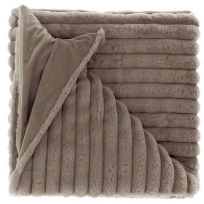 Afbeelding van Unique Living Plaid Peppe Taupe 150x200cm