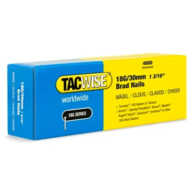 Afbeelding van TACWISE 1711 Brad Type 18G/30 mm verzinkte spijkers met zilveren kop 4000 stuks