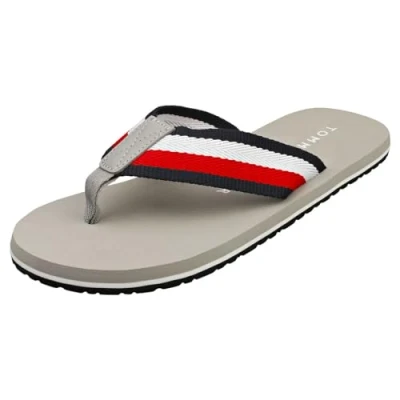 Afbeelding van Tommy Hilfiger Coprorate Beach Teensandalen, Heren, Maat: 40, Antique Polyester