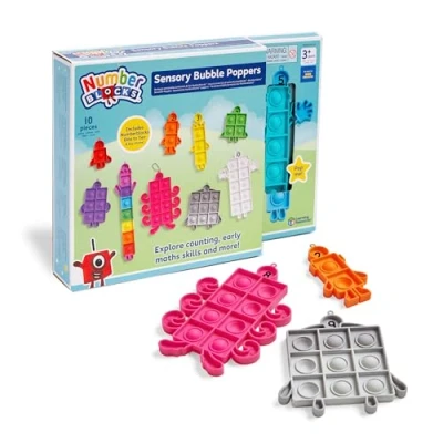 Afbeelding van Learning Resources Numberblocks Sensorische Bubble Poppers Set Fidget &amp; Tel Speelgoed met Sleutelhangers voor Kleuters Educatief Reisvriendelijk Leeftijd 36 Jaar