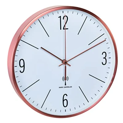 Afbeelding van TFA Dostmann 60.3534.51 Wandklok Zendergestuurd 300 mm x 45 Koper Slepend uurwerk (geluidsloos)