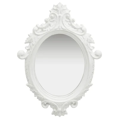 Afbeelding van Wandspiegel kasteel stijl 56x76 cm wit