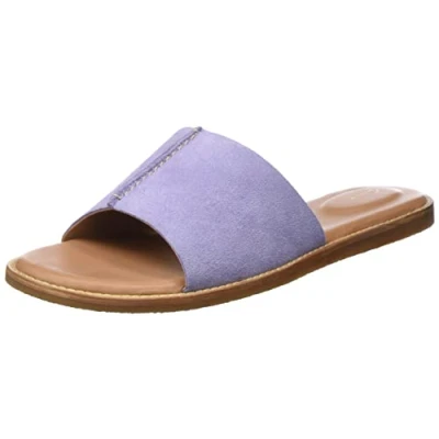 Afbeelding van Clarks Karsea Mule Slide sandalen voor dames, Lila suède, 39.5 EU