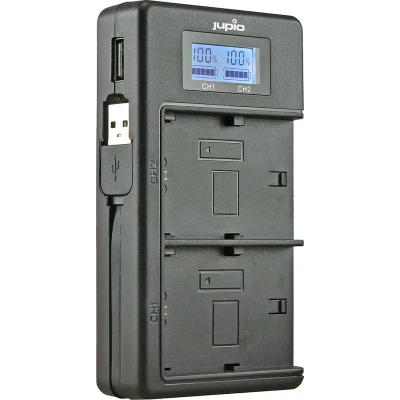 Afbeelding van Jupio USB Duo Charger LCD voor Fujifilm NP W126(S)