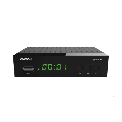 Afbeelding van EDISION PROTON S2 Full HD satellietontvanger FTA, 2 in 1 afstandsbediening, Unicable geschikt (DVB S2, HDTV, HDMI, SCART, S/PDIF, USB mediaspeler, WiFi ondersteuning, vooraf geïnstalleerde Duitse