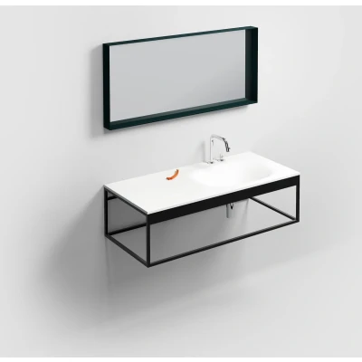 Afbeelding van Clou Frame profielkast 110x50.3cm Zwart mat