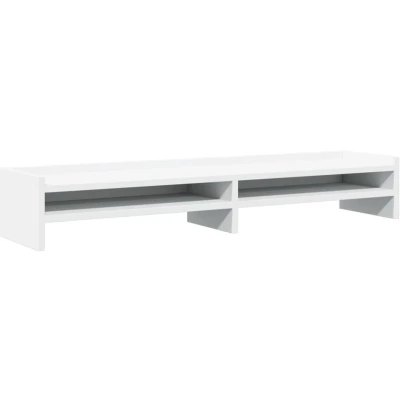 Afbeelding van vidaXL Monitorstandaard 100x24x16 cm bewerkt hout wit