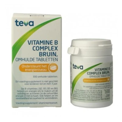 Afbeelding van Vitamine B Complex Tablet Bruin Teva